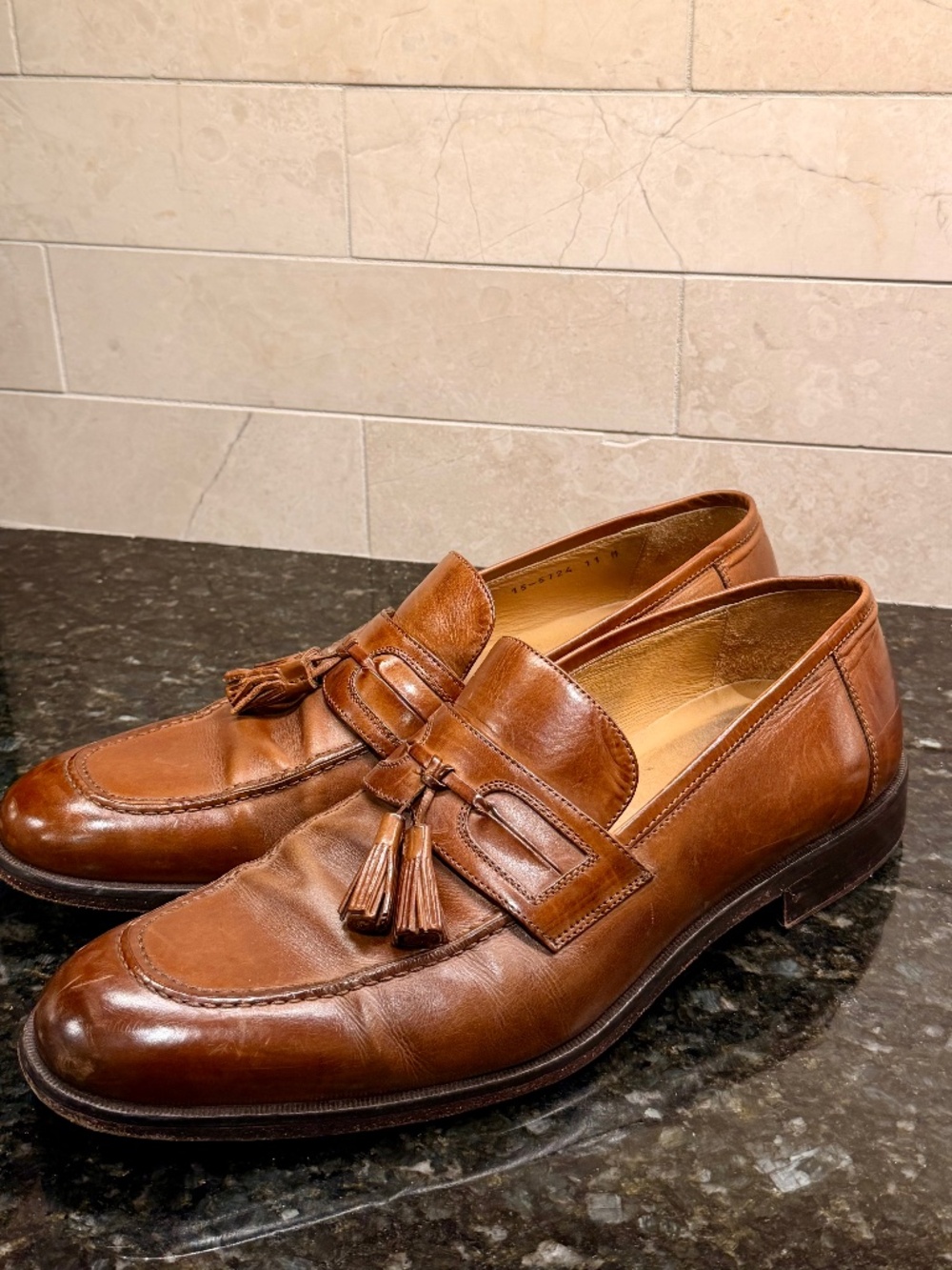 Johnston & Murphy Stratton Men's Leather Tassel Loafers – Tan